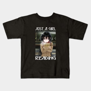 Just A Girl Who Loves Anime Ramen And Reading Japan Anime Kids T-Shirt